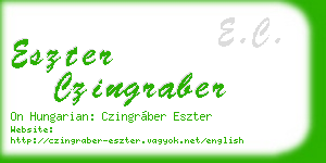 eszter czingraber business card